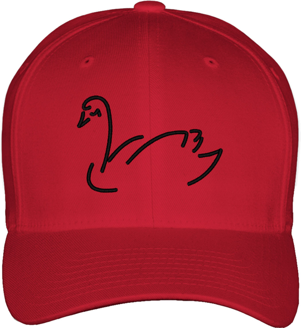 Goose Silhouette Fitted Baseball Cap