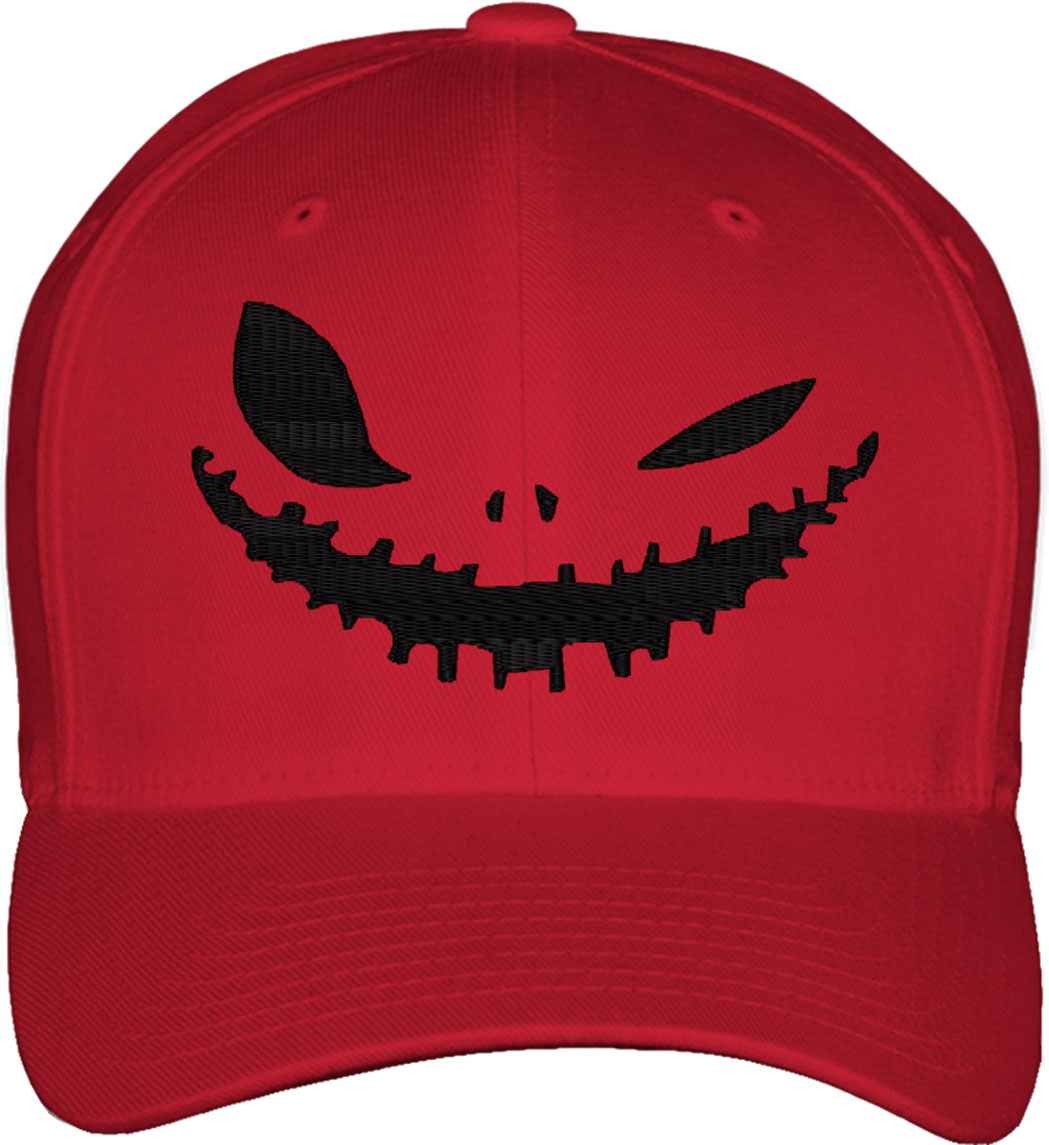 Halloween Face Fitted Baseball Cap