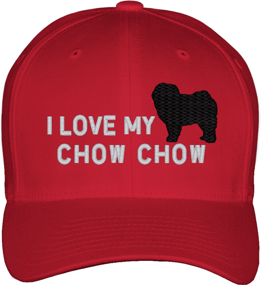 I Love My Chow Chow Dog Fitted Baseball Cap