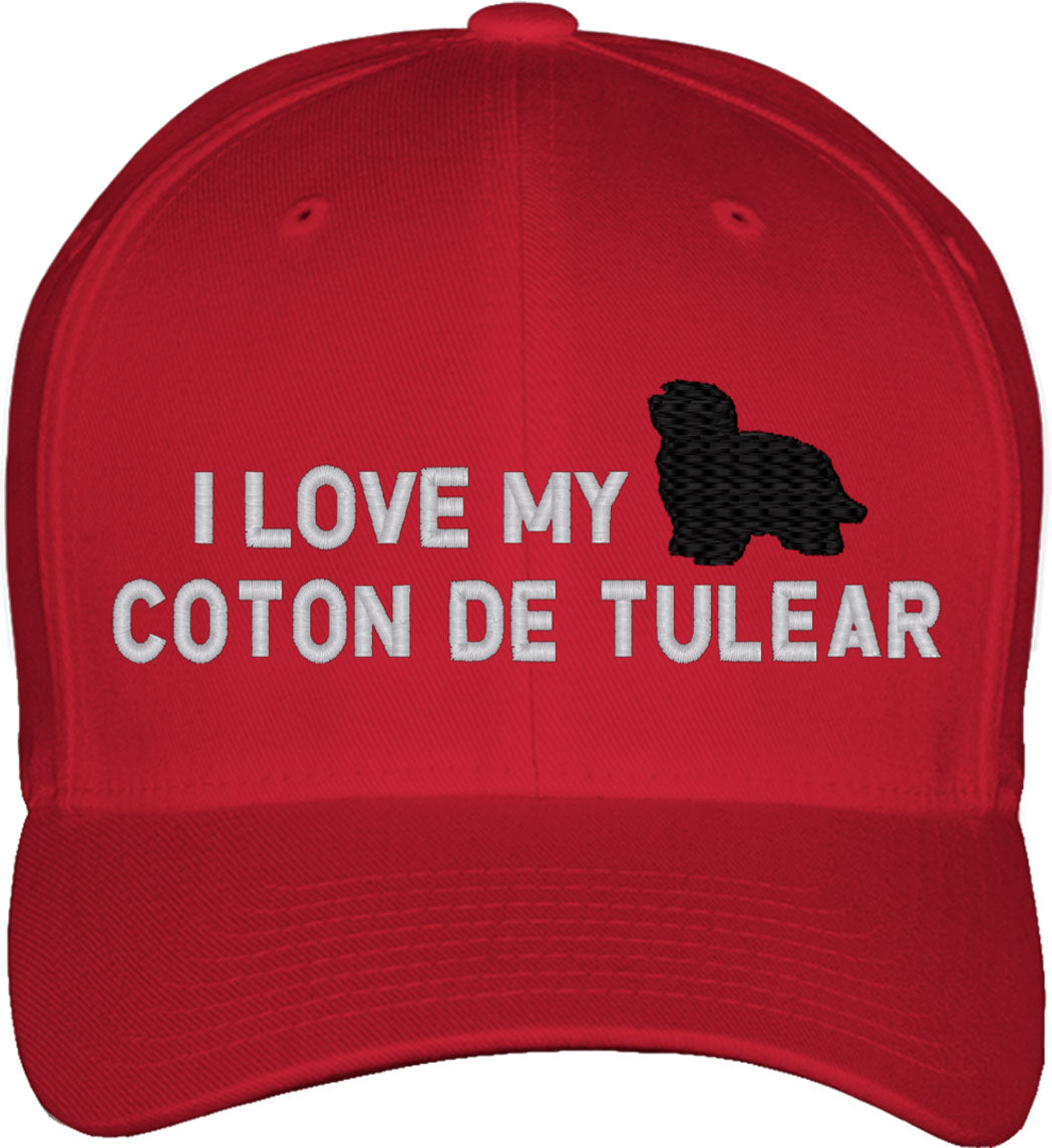 I Love My Coton De Tulear Dog Fitted Baseball Cap