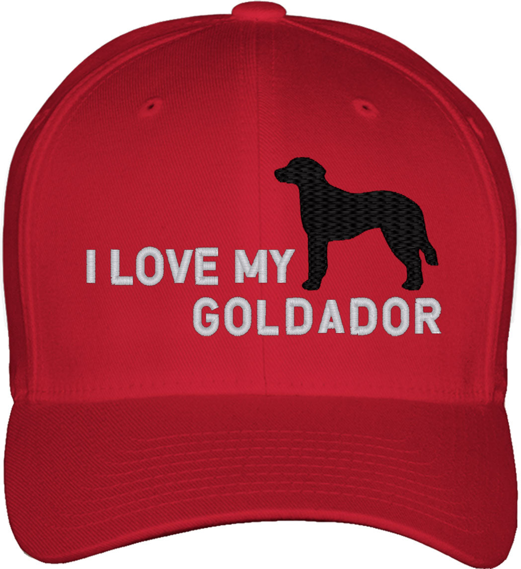 I Love My Goldador Dog Fitted Baseball Cap