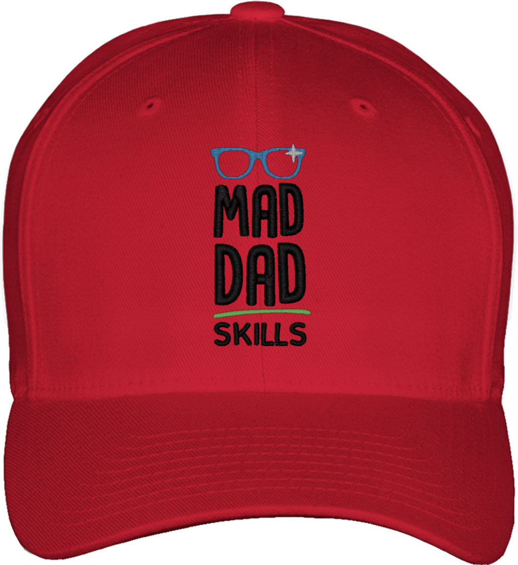 Mad Dad Skills Father's Day Fitted Baseball Cap