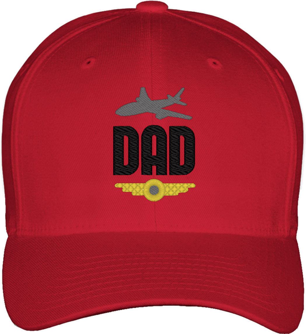Pilot Dad Father's Day Fitted Baseball Cap