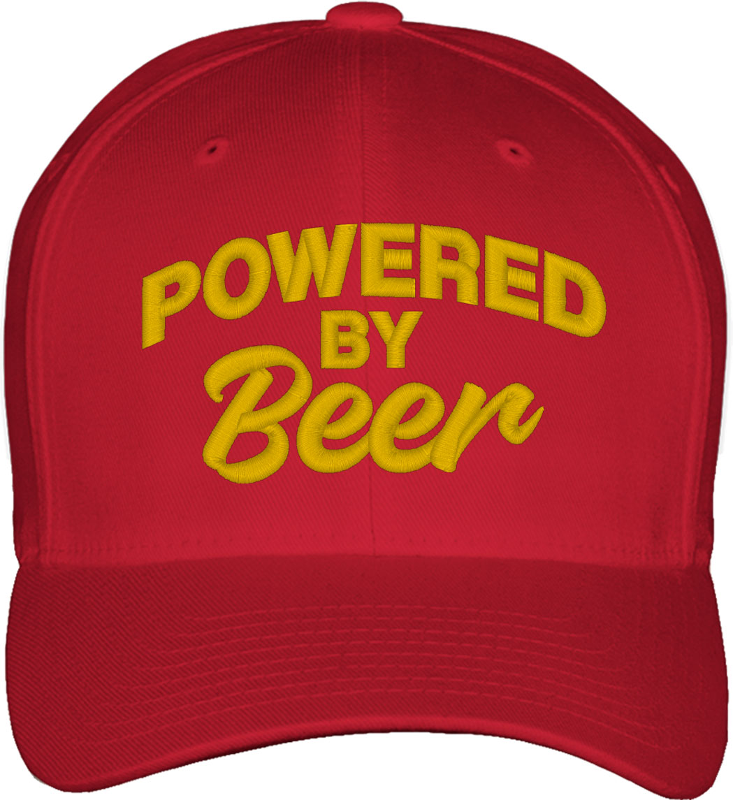 Powered By Beer Fitted Baseball Cap