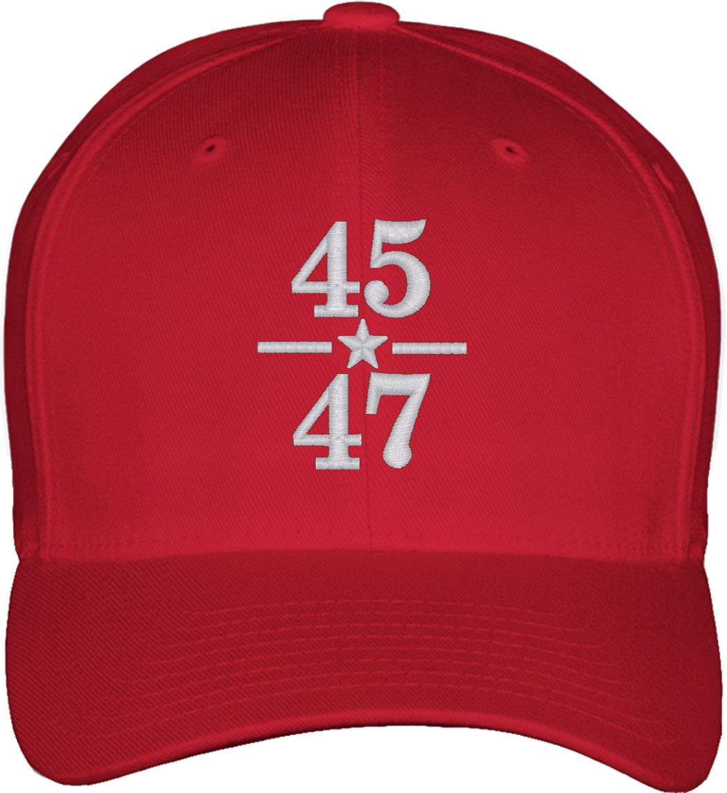 Trump 45 47 2024 Presidential Election Fitted Baseball Cap