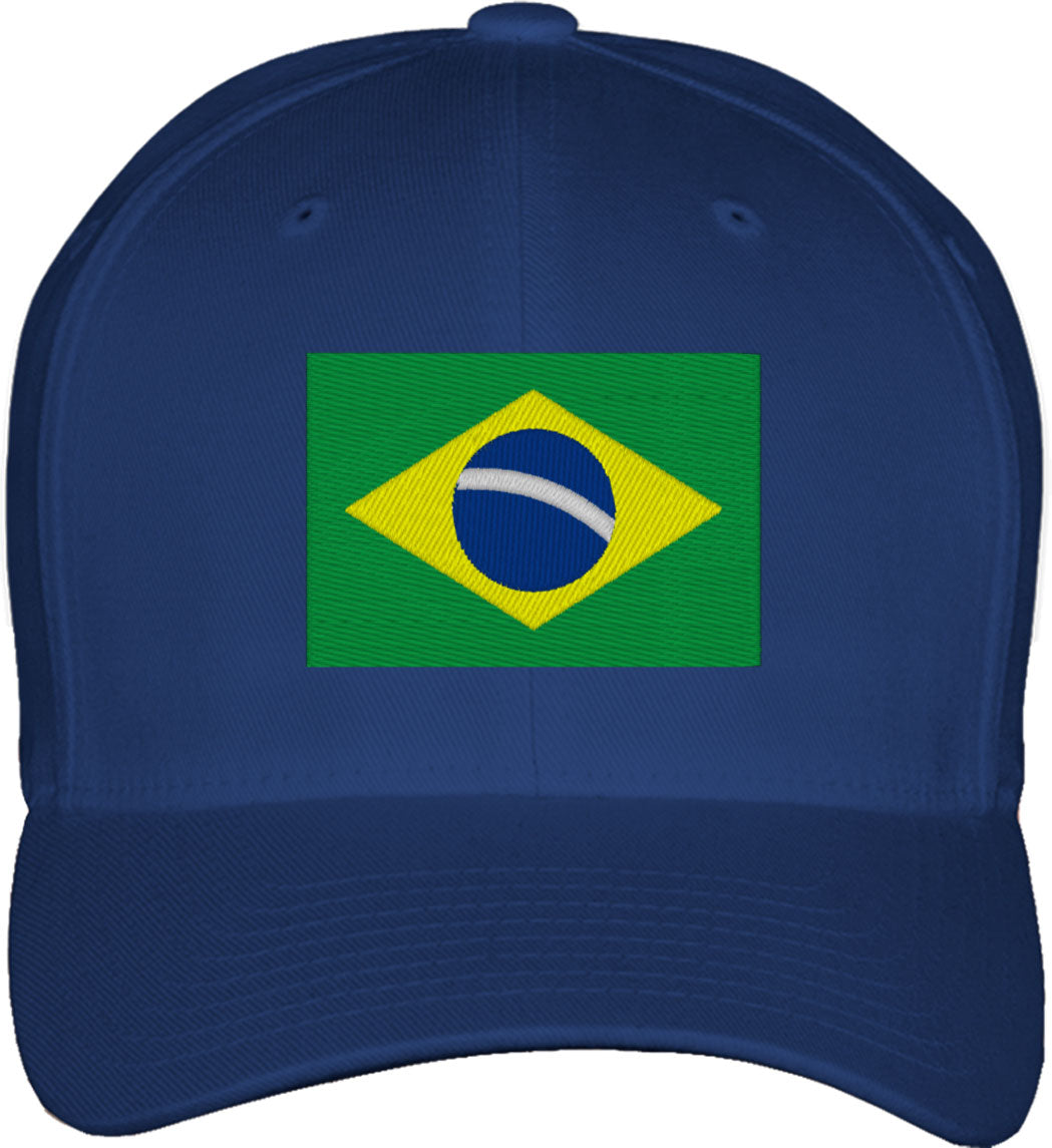 Brazil Flag Fitted Baseball Cap