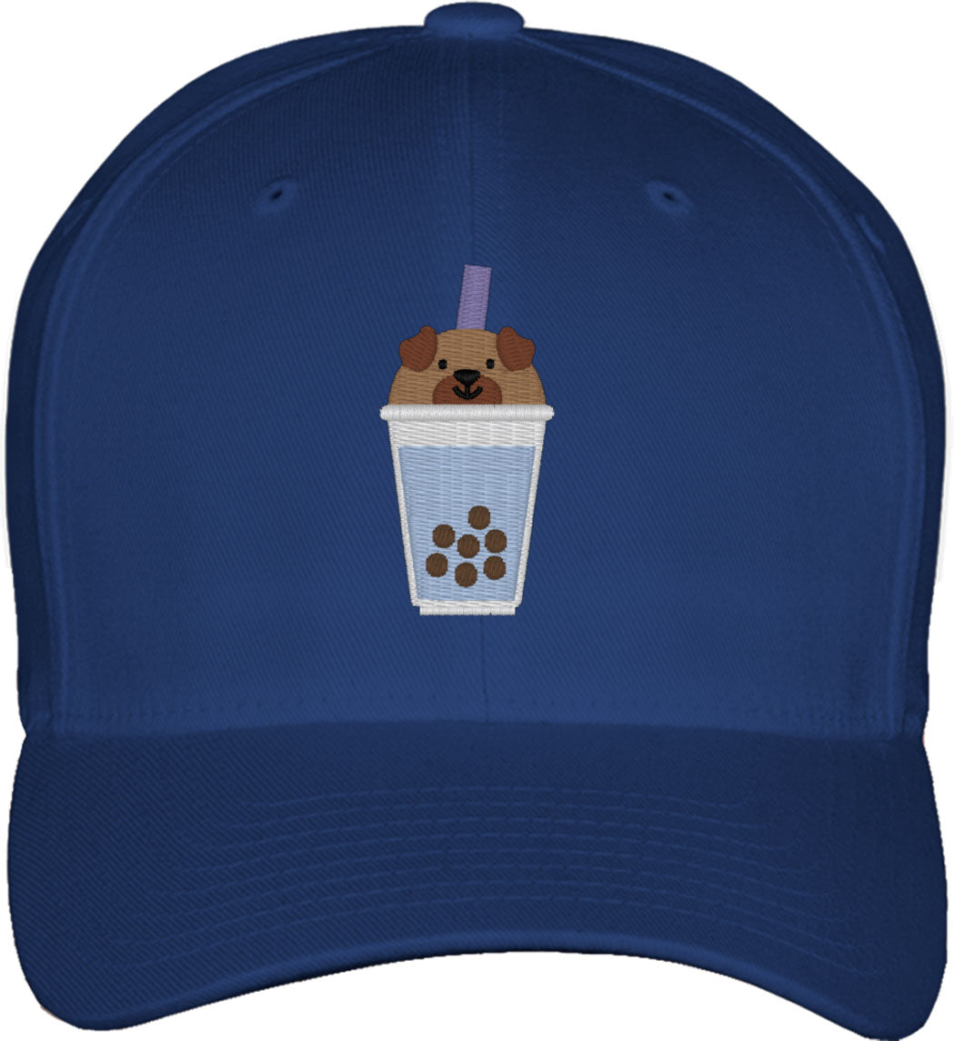 Cute Bobatea Dog Fitted Baseball Cap