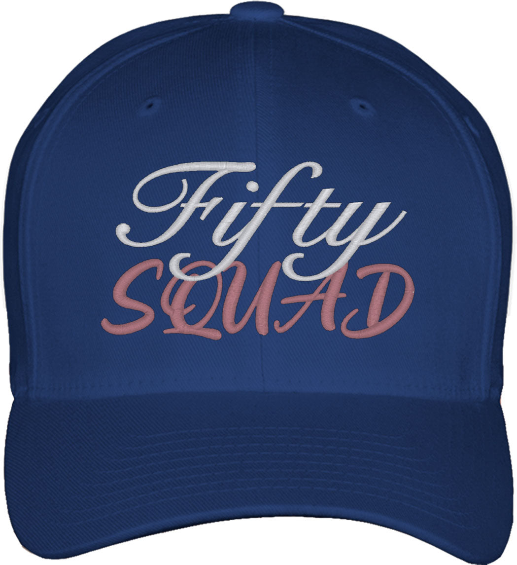 Fifty Squad 50th Birthday Fitted Baseball Cap