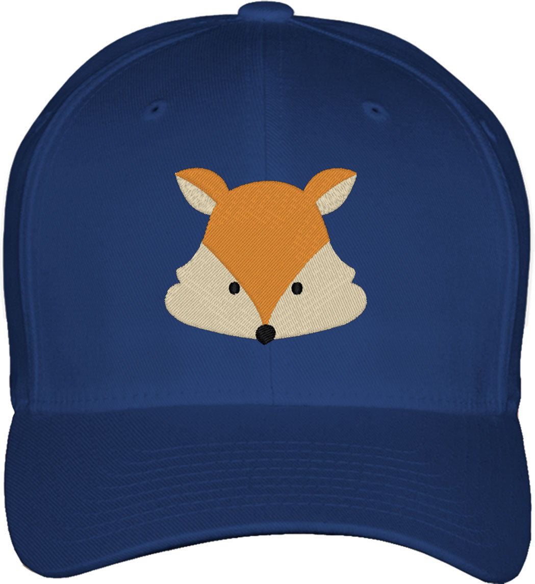 Cute Fox Face Fitted Baseball Cap