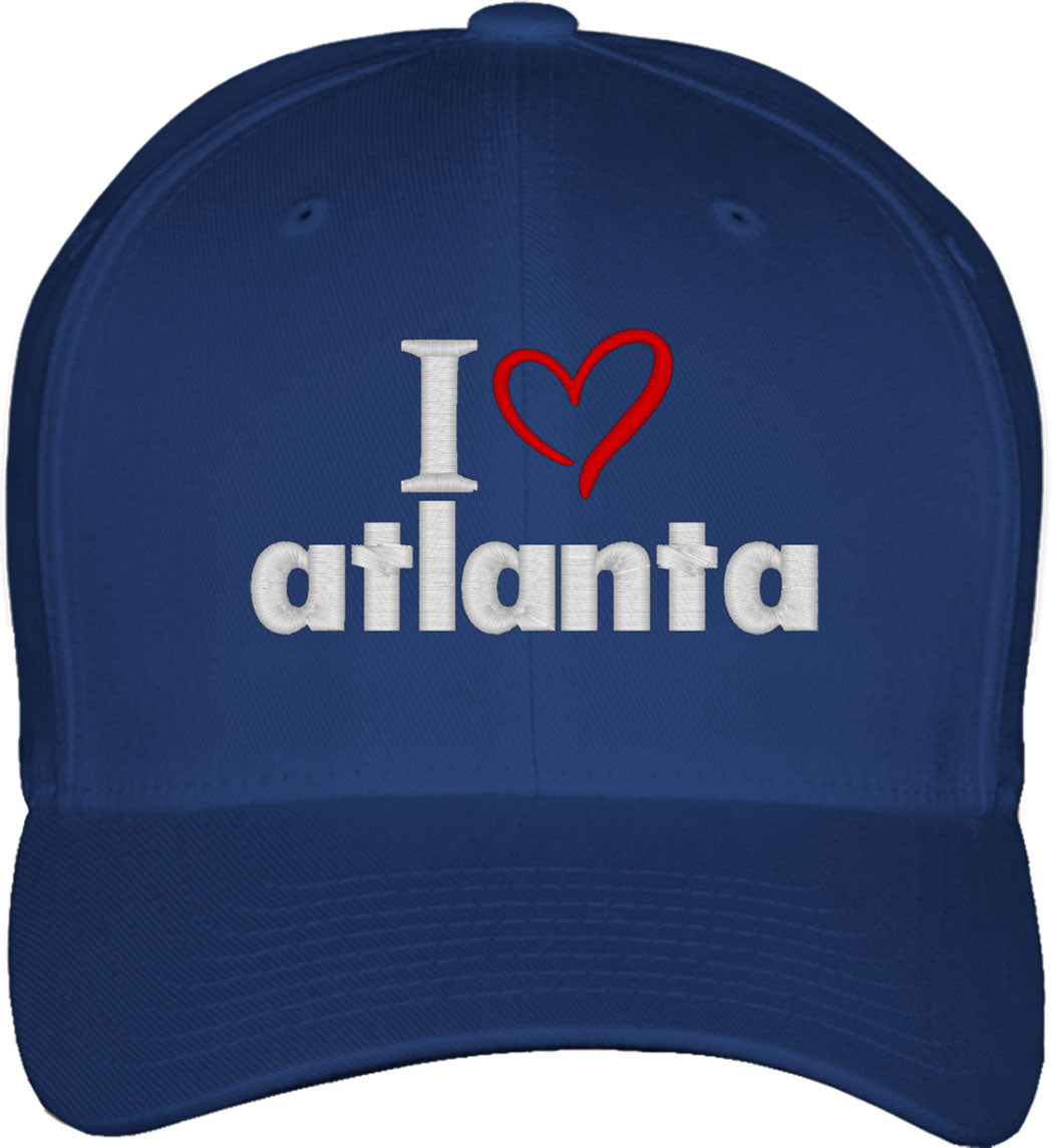 I Love Atlanta Fitted Baseball Cap