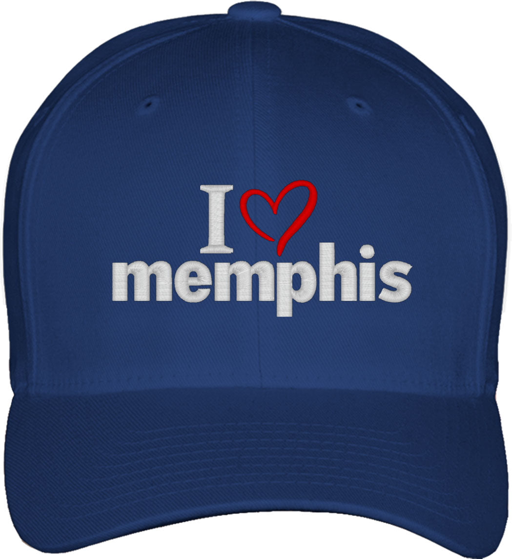 I Love Memphis Fitted Baseball Cap