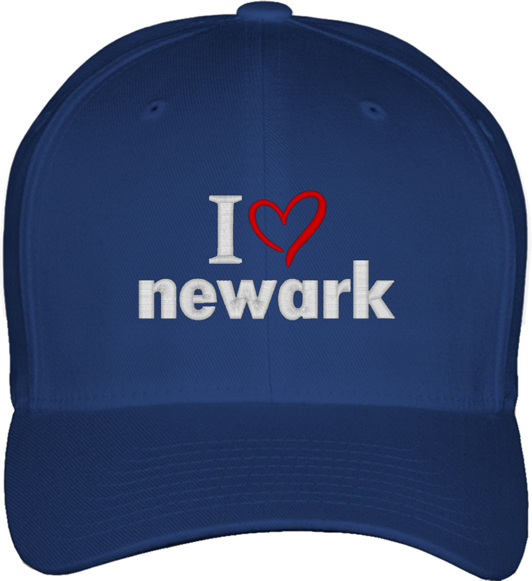 I Love Newark Fitted Baseball Cap