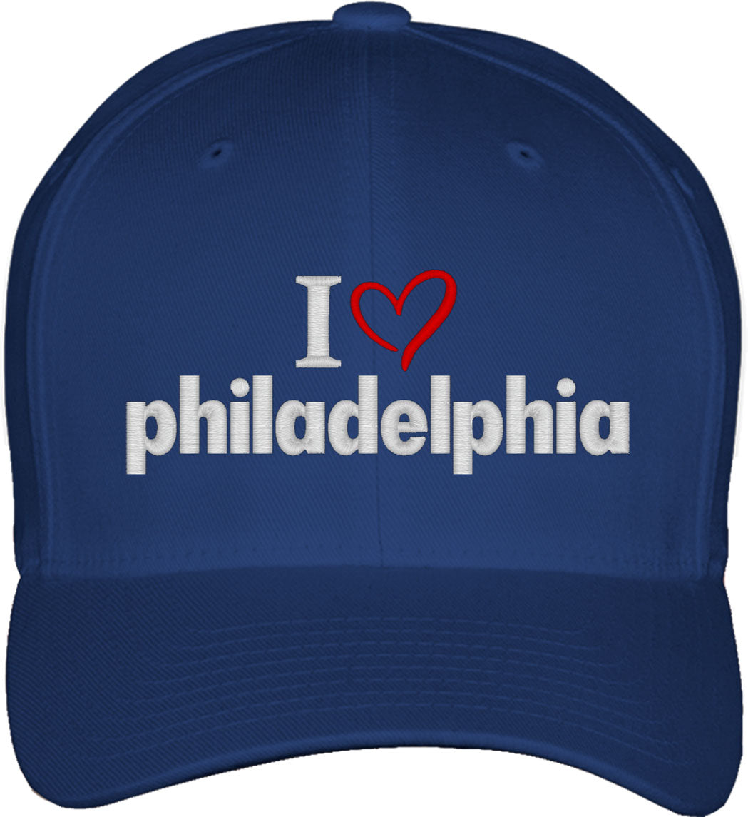 I Love Philadelphia Fitted Baseball Cap