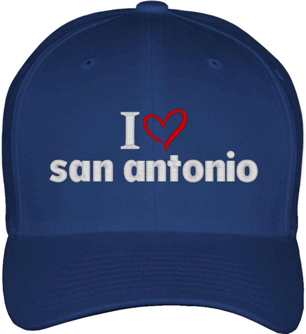 I Love San Antonio Fitted Baseball Cap