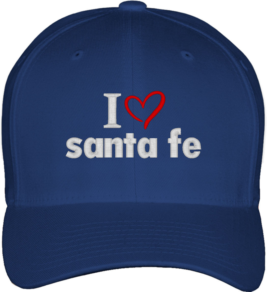 I Love Santa Fe Fitted Baseball Cap