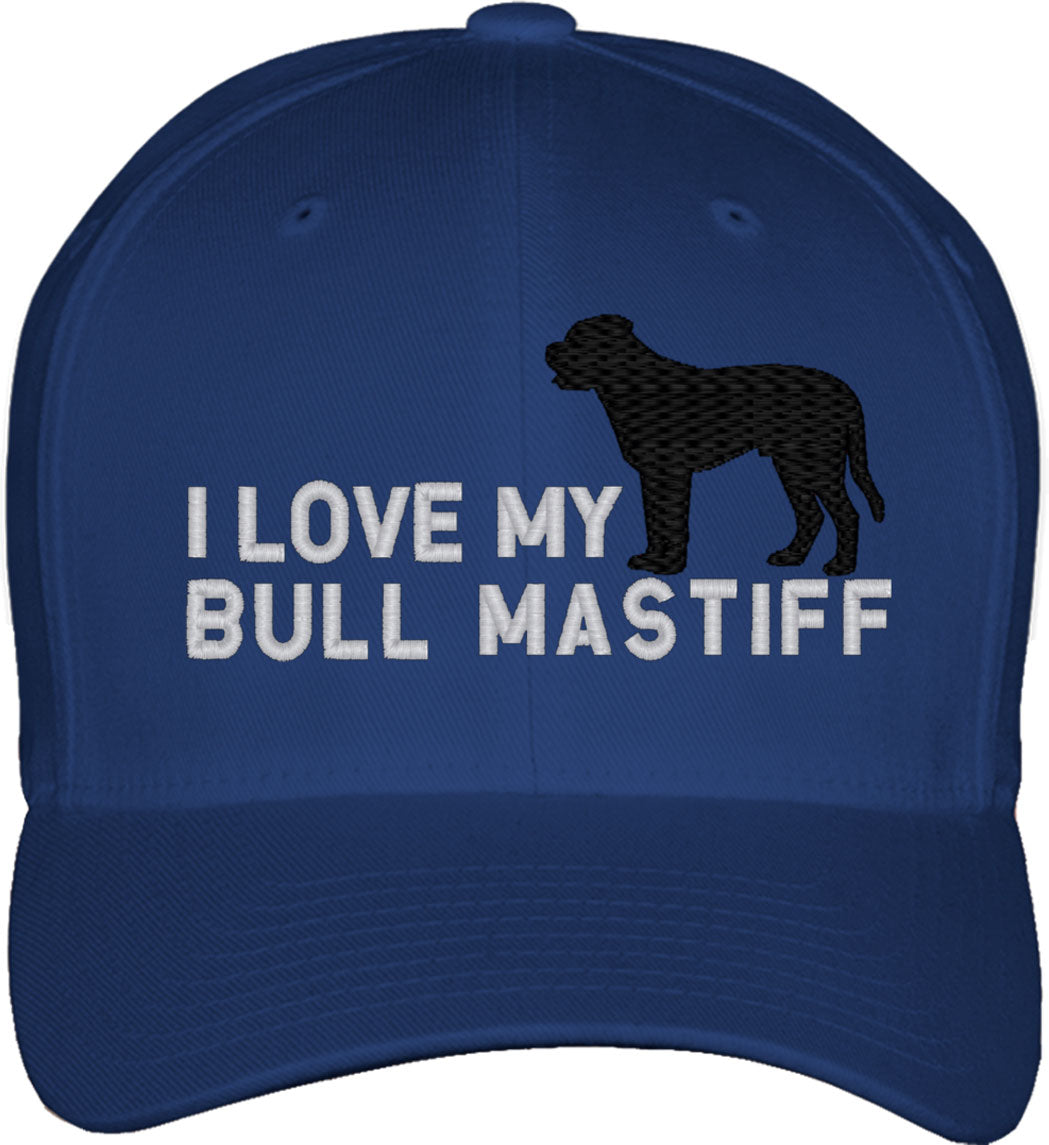 I Love My Bull Mastiff Dog Fitted Baseball Cap