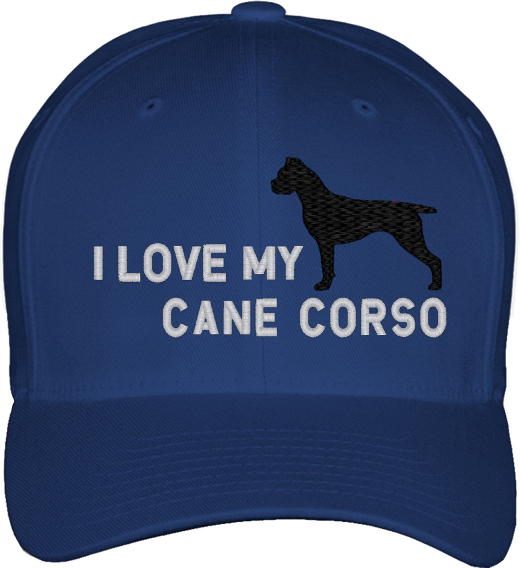 I Love My Cane Corso Dog Fitted Baseball Cap