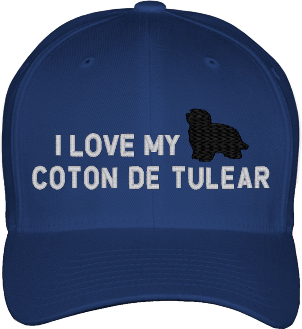 I Love My Coton De Tulear Dog Fitted Baseball Cap