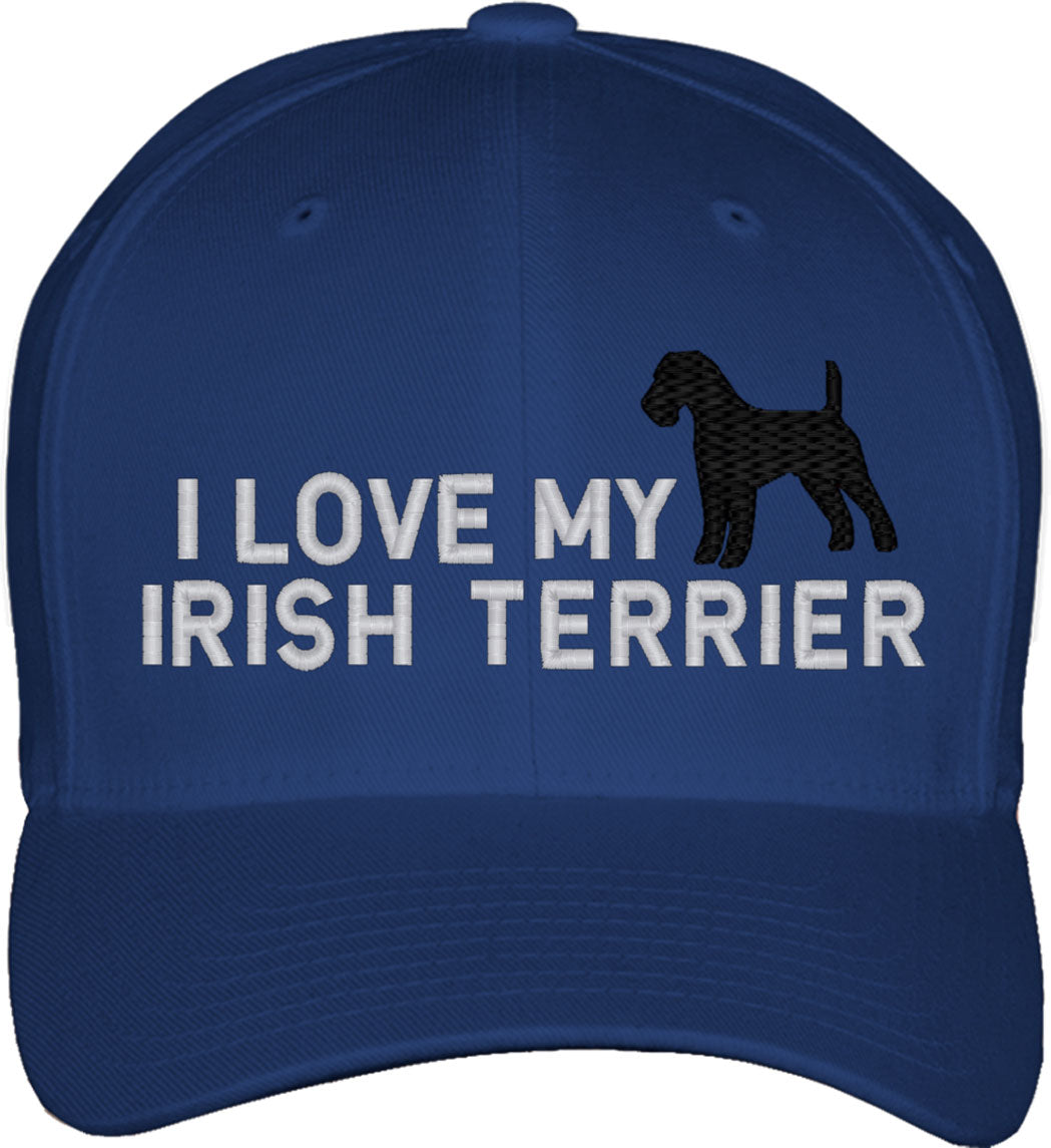 I Love My Irish Terrier Dog Fitted Baseball Cap