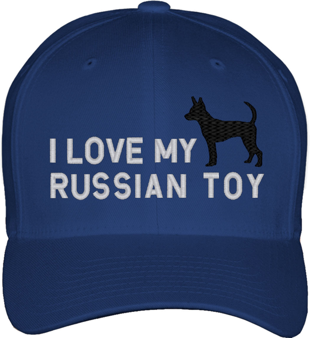 I Love My Russian Toy Dog Fitted Baseball Cap