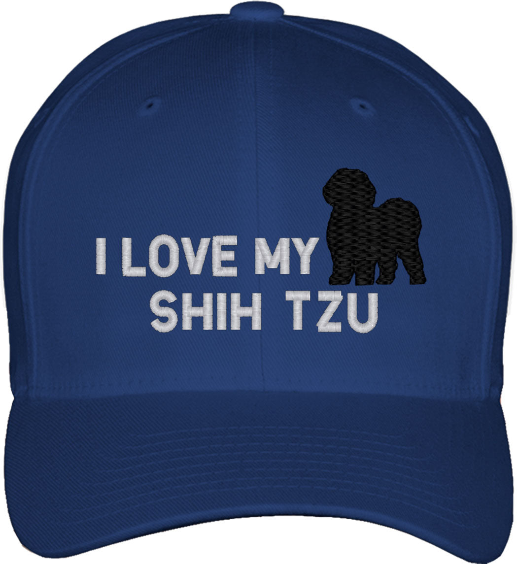 I Love My Shih Tzu Dog Fitted Baseball Cap