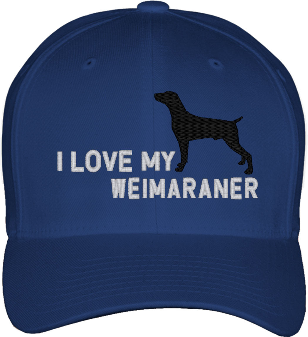 I Love My Weimaraner Dog Fitted Baseball Cap