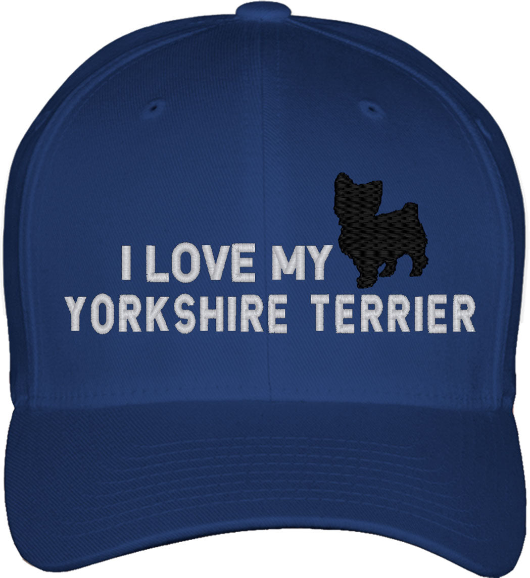 I Love My Yorkshire Dog Fitted Baseball Cap
