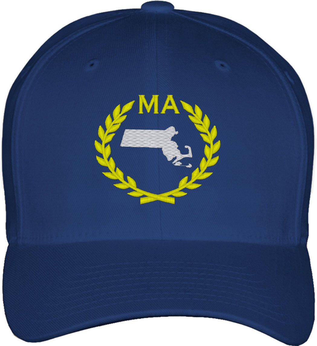 Massachusetts State Fitted Baseball Cap