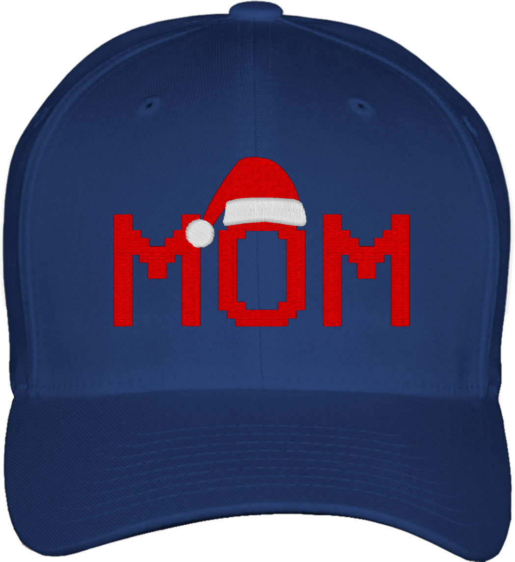 Mom Santa Christmas Family Fitted Baseball Cap