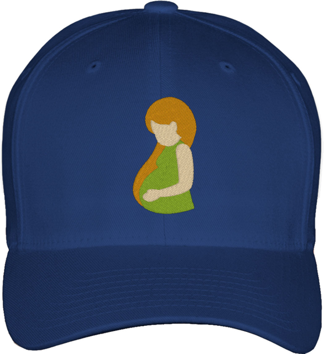 Pregnant Woman Mother's Day Fitted Baseball Cap