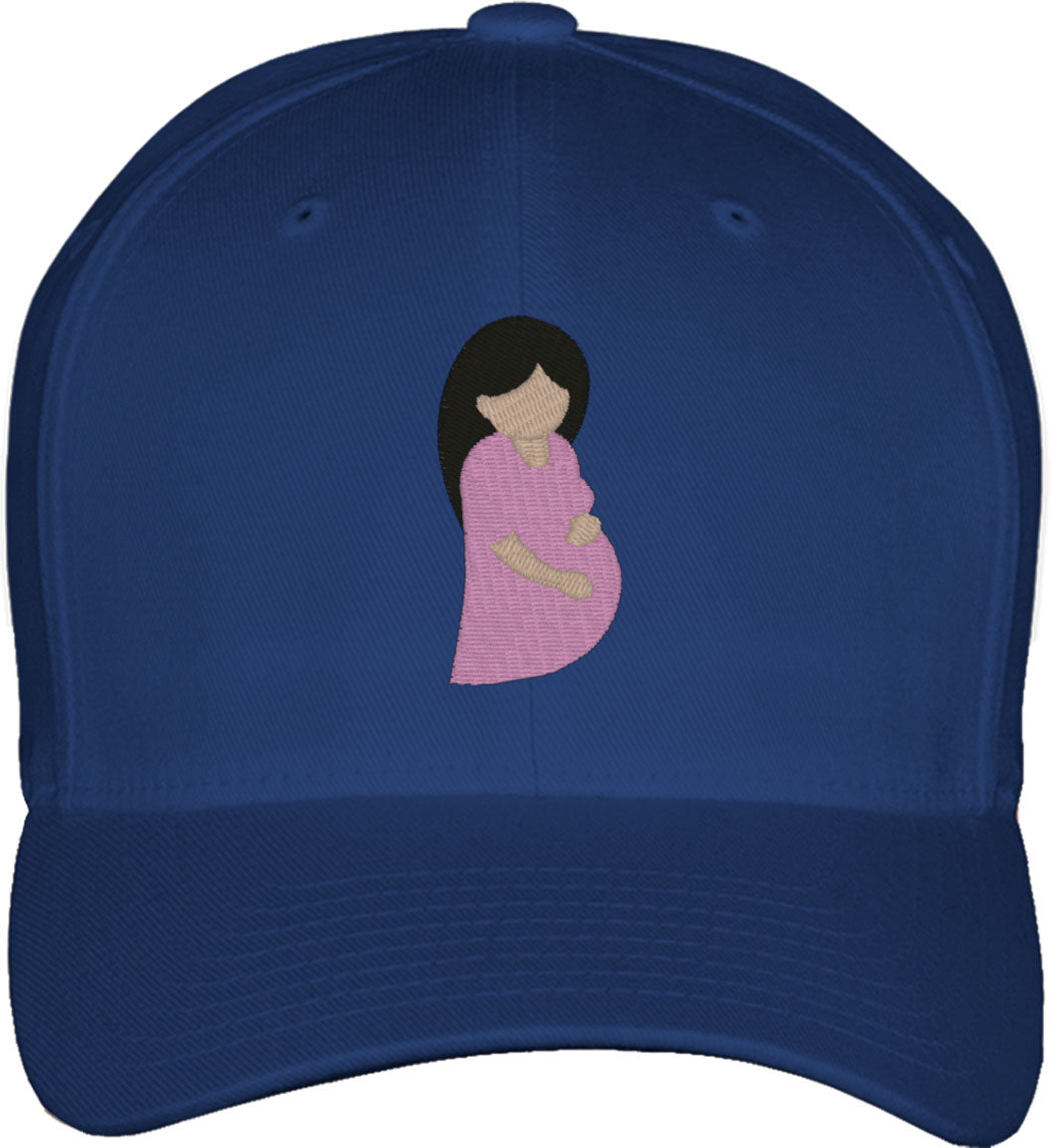 Pregnant Woman Mother's Day Fitted Baseball Cap