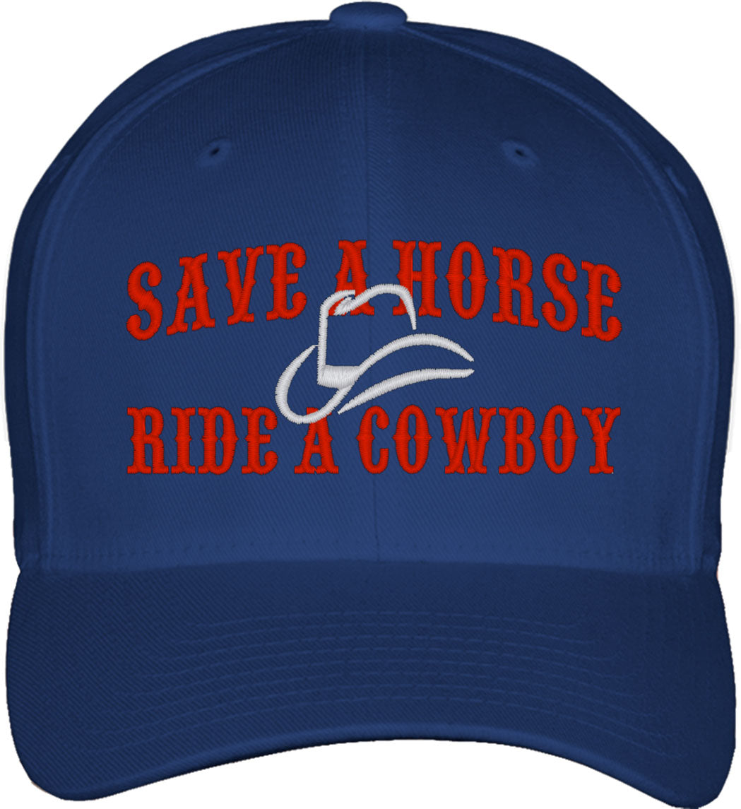 Save A Horse Ride A Cowboy Fitted Baseball Cap