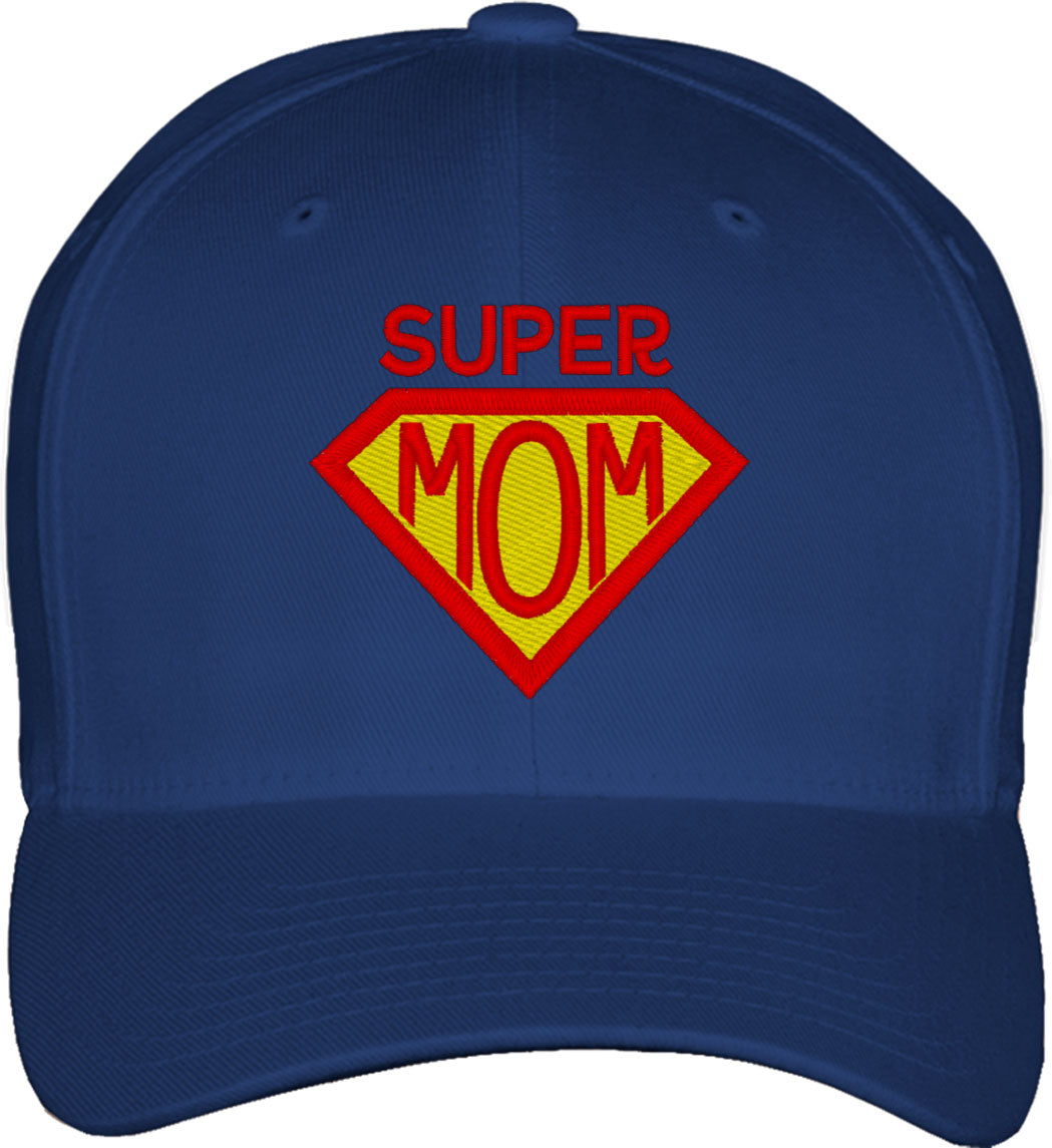 Super Mom Mother's Day Fitted Baseball Cap