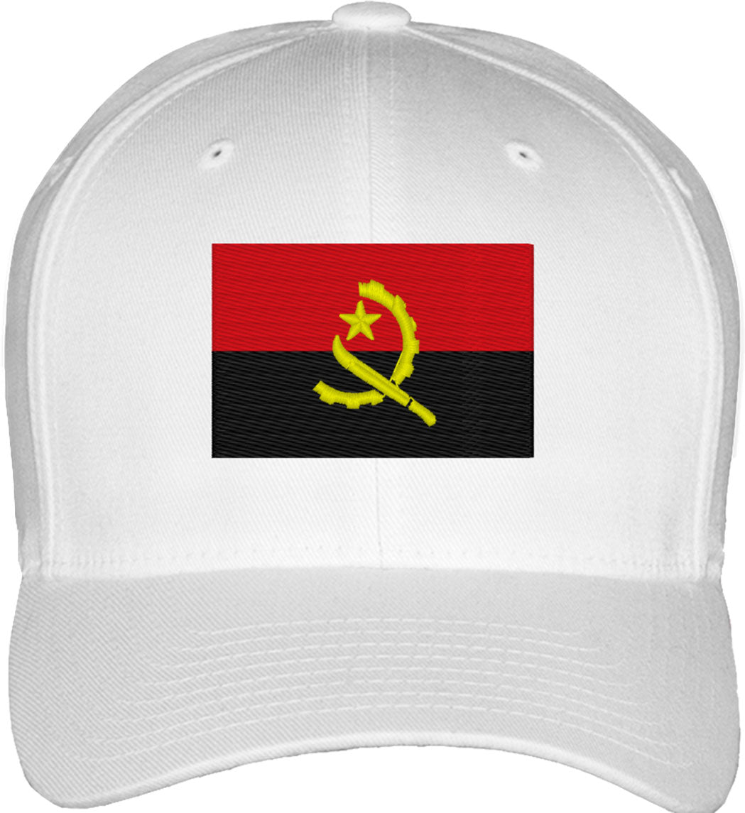 Angola Flag Fitted Baseball Cap