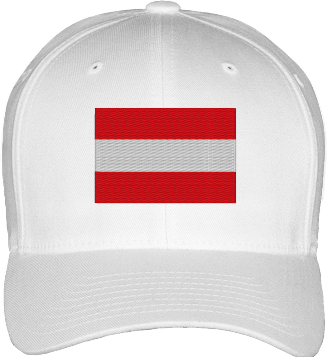 Austria Flag Fitted Baseball Cap