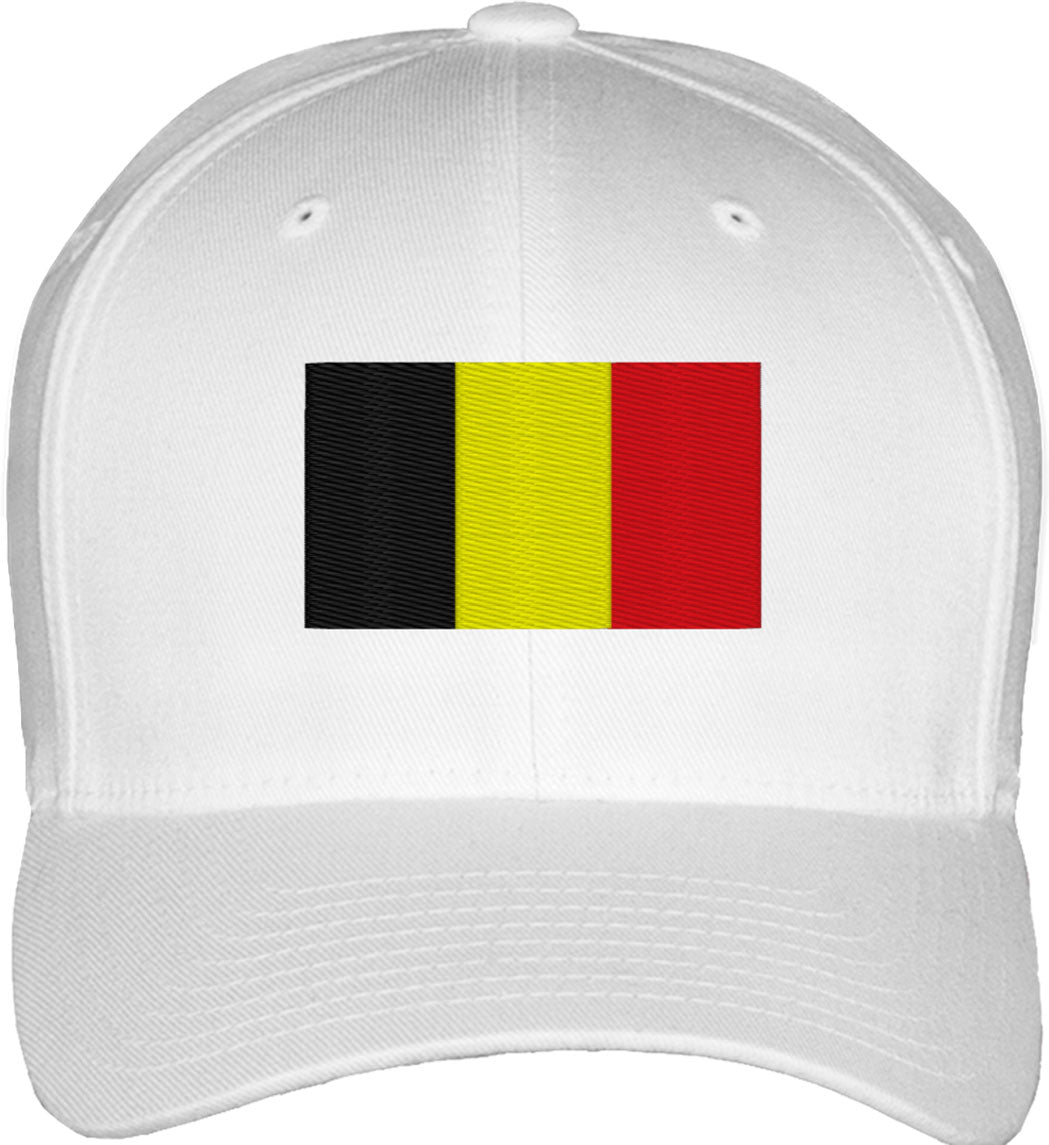 Belgium Flag Fitted Baseball Cap