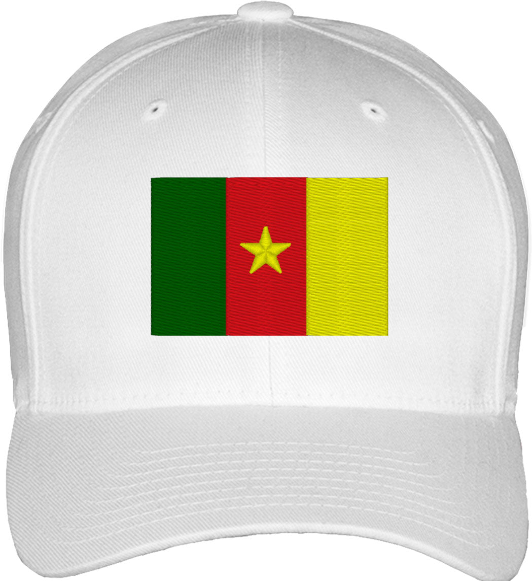 Cameroon Flag Fitted Baseball Cap