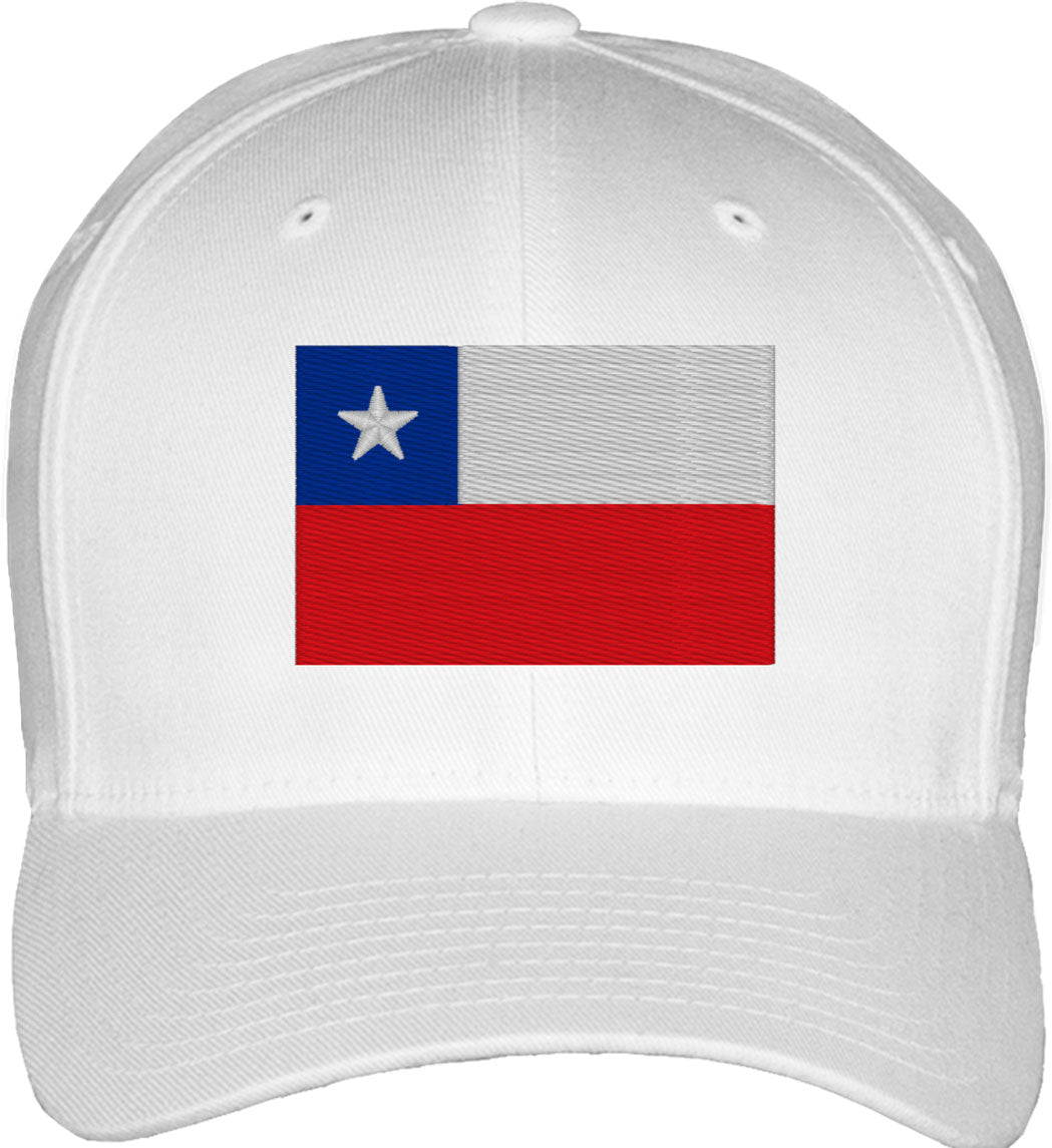 Chile Flag Fitted Baseball Cap