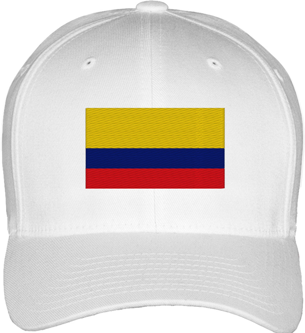 Colombia Flag Fitted Baseball Cap