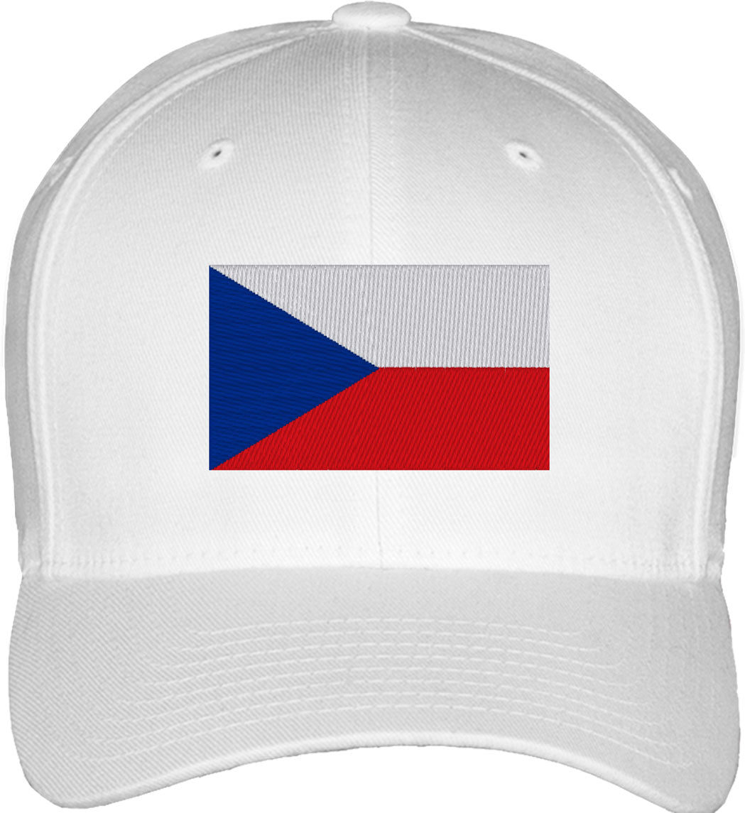 Czechia Flag Fitted Baseball Cap