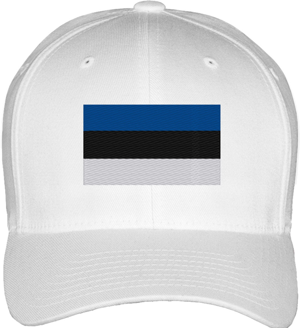 Estonia Flag Fitted Baseball Cap