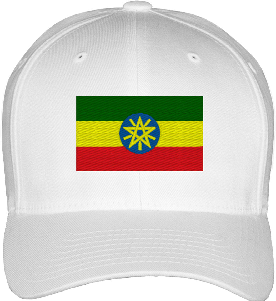 Ethiopia Flag Fitted Baseball Cap