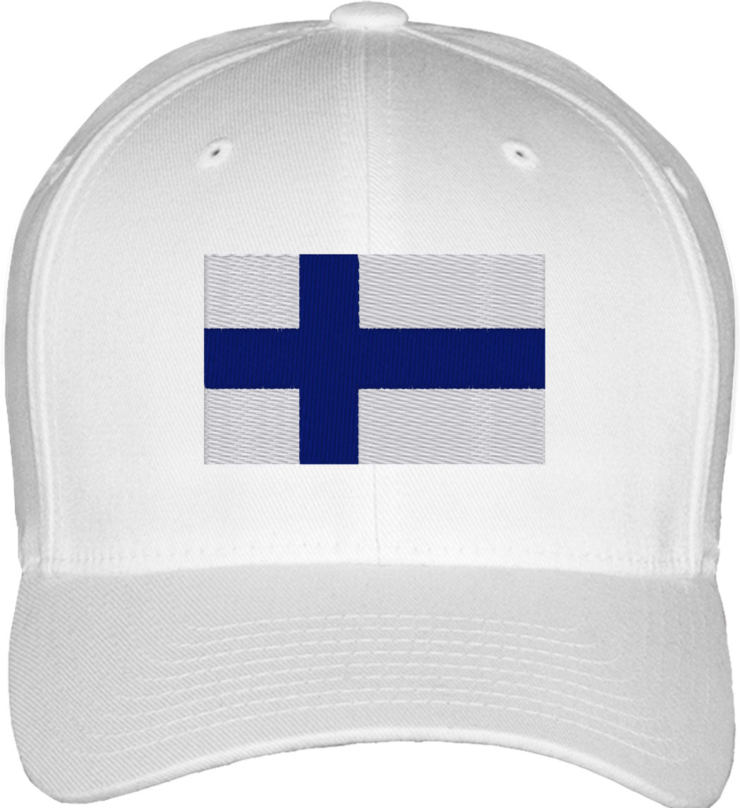 Finland Flag Fitted Baseball Cap