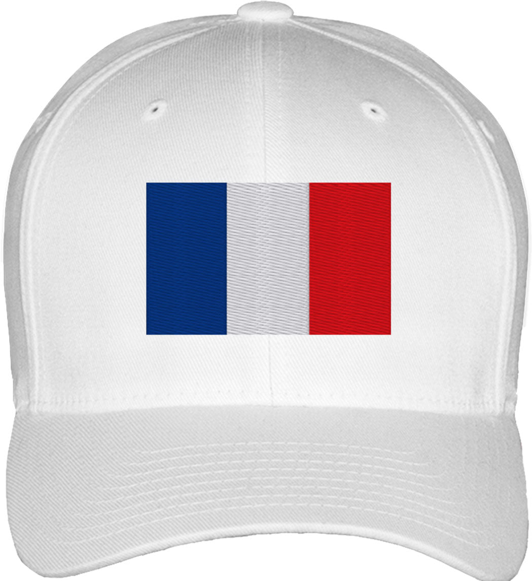 France Flag Fitted Baseball Cap