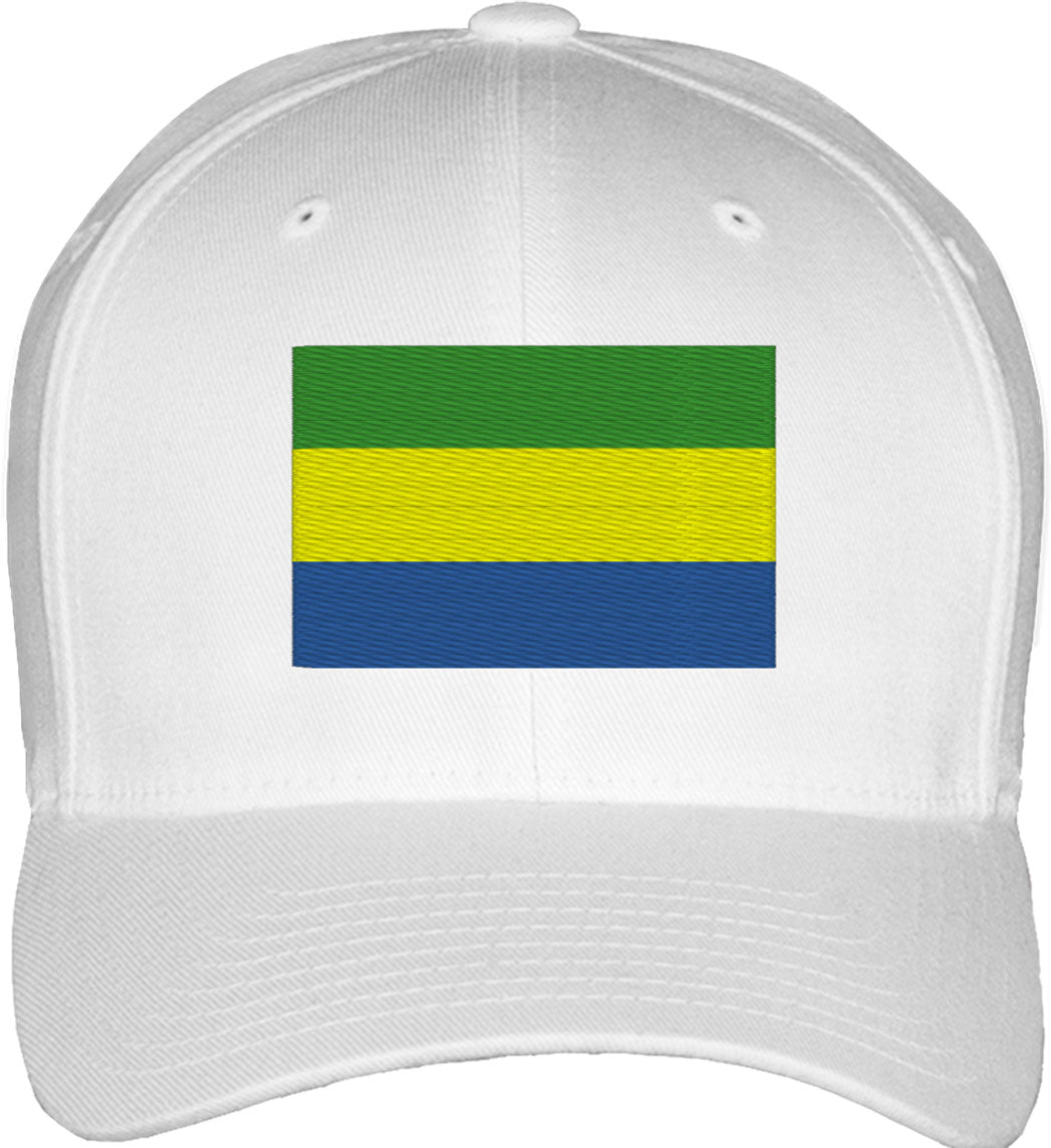 Gabon Flag Fitted Baseball Cap