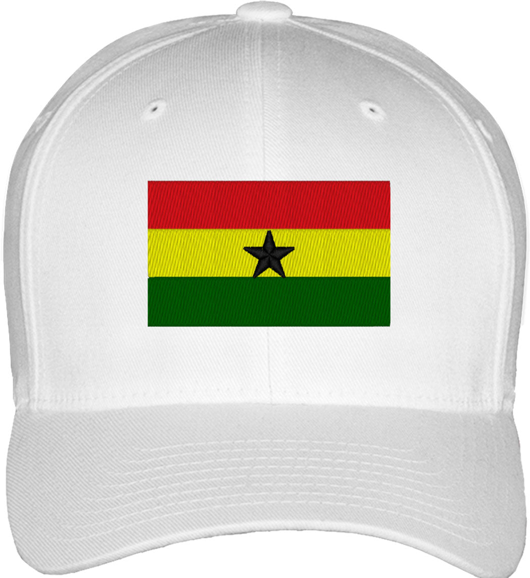 Ghana Flag Fitted Baseball Cap