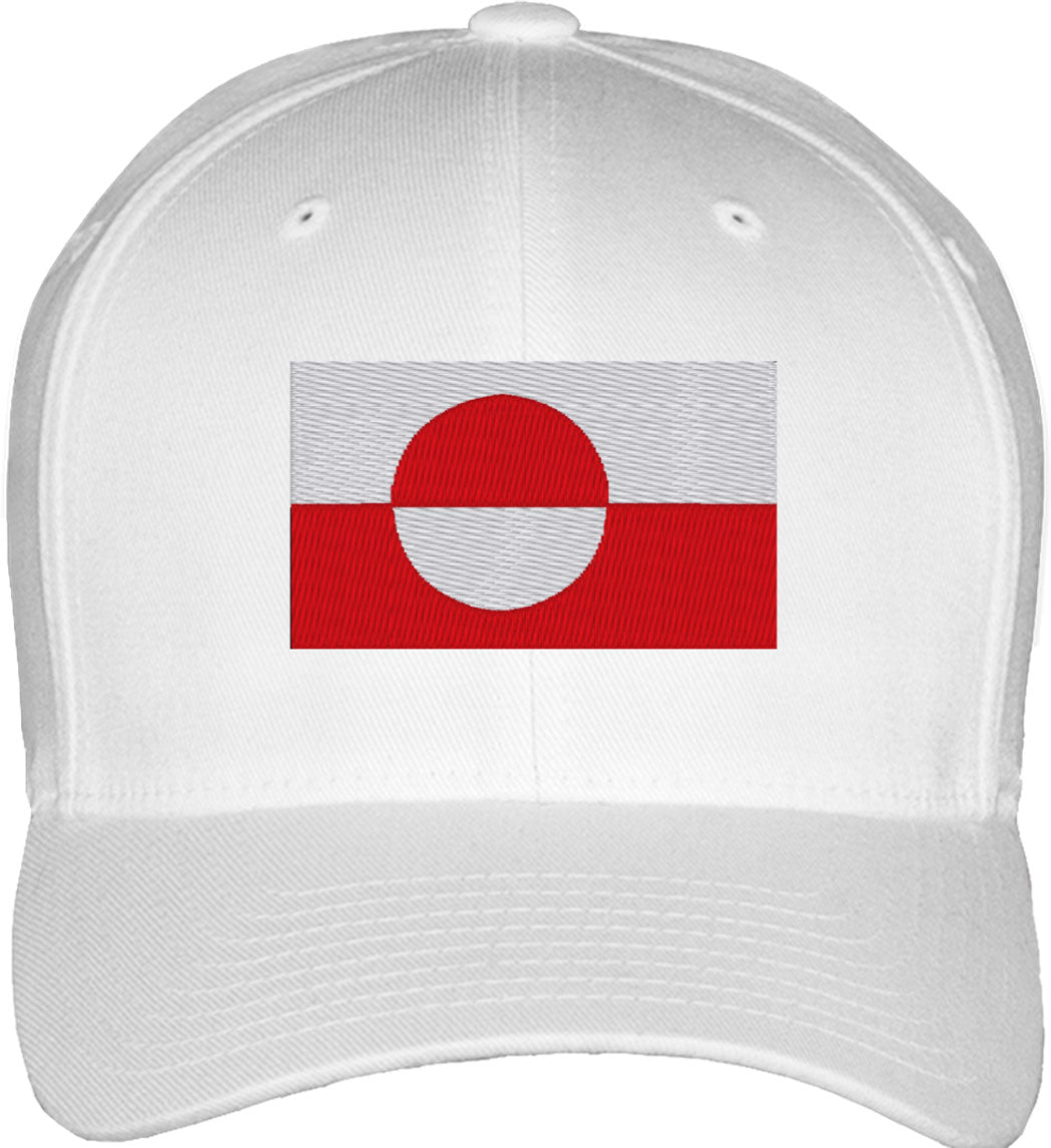 Greenland Flag Fitted Baseball Cap