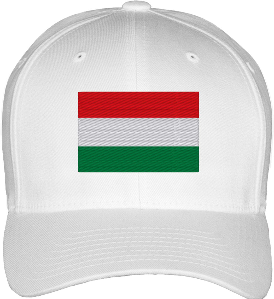 Hungary Flag Fitted Baseball Cap