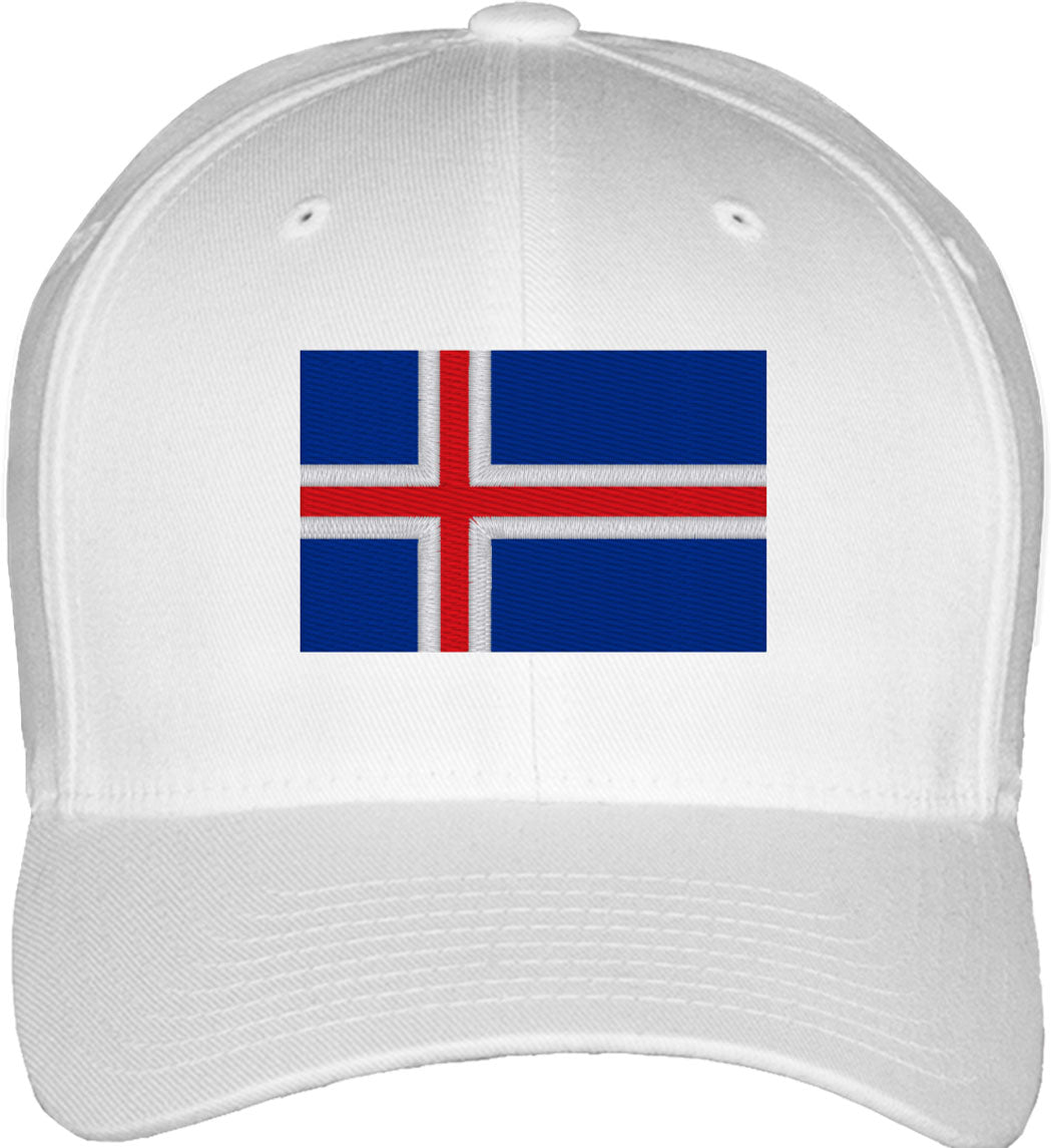 Iceland Flag Fitted Baseball Cap