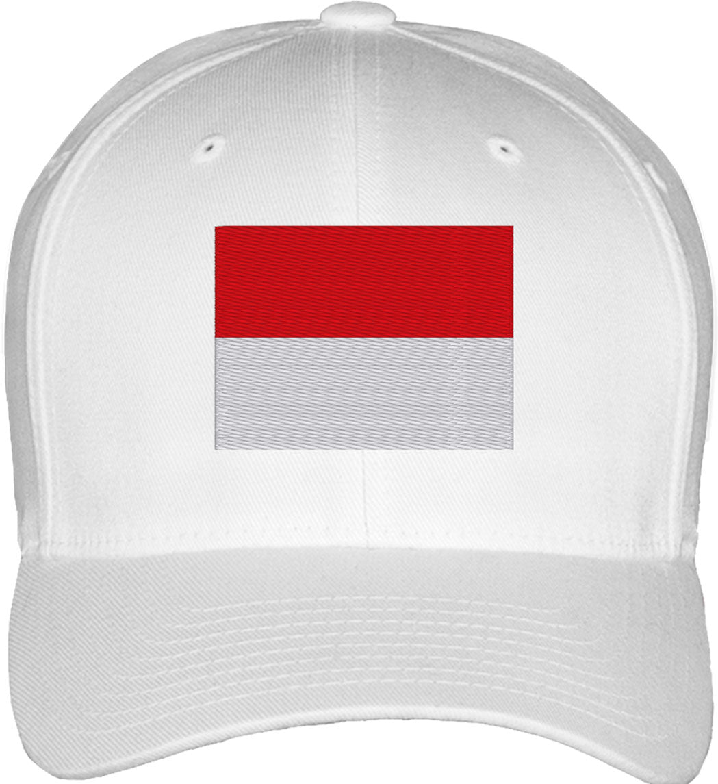 Indonesia Flag Fitted Baseball Cap